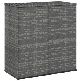 Contenitore da Giardino in Rattan PE 100x49x103,5 cm Grigio