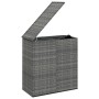 Contenitore da Giardino in Rattan PE 100x49x103,5 cm Grigio