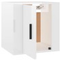 Mobili Porta TV a Parete 2 pz Bianco Lucido 40x34,5x40 cm