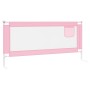 Sponda Letto di Sicurezza per Bambini Rosa 200x25 cm in Tessuto