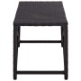 Panchina da Giardino 120 cm in Polyrattan Nero