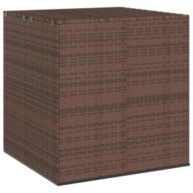 Contenitore da Giardino in Rattan PE 100x97,5x104 cm Marrone