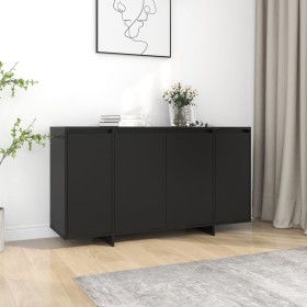 Credenza Nera 135x41x75 cm in Truciolato