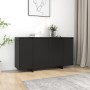 Credenza Nera 135x41x75 cm in Truciolato