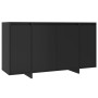 Credenza Nera 135x41x75 cm in Truciolato