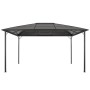 Gazebo con Tetto in Alluminio 4x3x2,6 m Nero