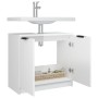 Mobile da Bagno Bianco Lucido 64,5x33,5x59 cm Legno Multistrato