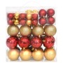 Set Addobbi di Natale 70 pz Oro e Rosso