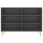 Credenza Grigia 103,5x35x70 cm in Legno Multistrato