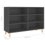 Credenza Grigia 103,5x35x70 cm in Legno Multistrato