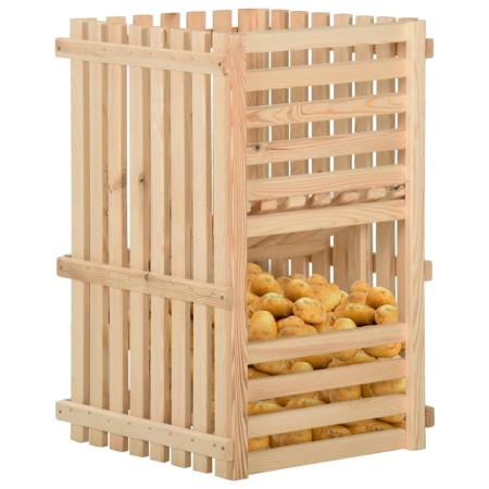 Cassetta Porta Patate 50x50x80 cm in Legno Massello di Pino