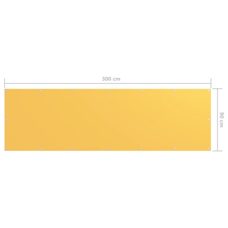 Paravento da Balcone Giallo 90x300 cm in Tessuto Oxford