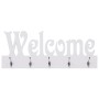 Appendiabiti a Muro WELCOME Bianco 74x29,5 cm