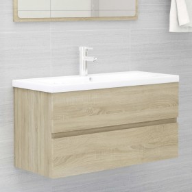 Mobile Lavabo Rovere Sonoma 90x38,5x45 cm in Legno Multistrato