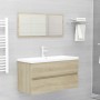 Mobile Lavabo Rovere Sonoma 90x38,5x45 cm in Legno Multistrato