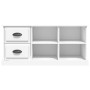 Mobile Porta TV Bianco 102x35,5x47,5 cm in Legno Multistrato