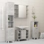 Mobile da Bagno Grigio Cemento 30x30x179 cm Legno Multistrato