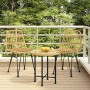 Sedie da Giardino 2pz 48x62x84 cm Rattan PE