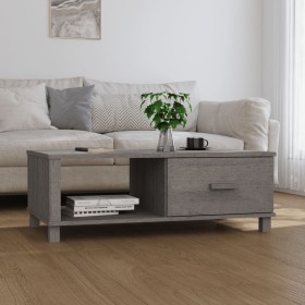 Tavolino Grigio Chiaro 100x55x35 cm in Legno Massello di Pino