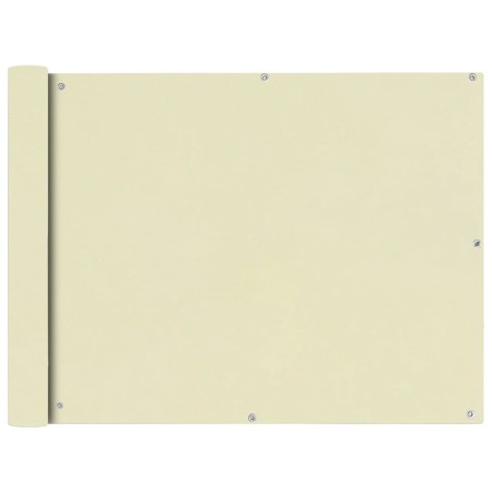 Paravento da Balcone in Tessuto Oxford 90x400 cm Crema