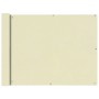 Paravento da Balcone in Tessuto Oxford 90x400 cm Crema