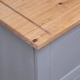 Credenza Grigia 93x40x80 cm in Legno Massello di Pino Panama