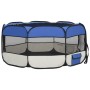 Box per Cani Pieghevole con Borsa Trasporto Blu 145x145x61 cm