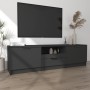 Mobile Porta TV Nero 140x35x40 cm in Legno Multistrato