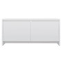 Tavolino da Salotto Bianco Lucido 90x50x41,5 cm in Truciolato