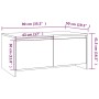 Tavolino da Salotto Bianco Lucido 90x50x41,5 cm in Truciolato