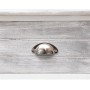 Credenza Grigio Antico 108x30x76 cm Legno Massello di Paulownia