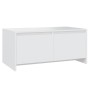 Tavolino da Salotto Bianco 90x50x41,5 cm in Legno Multistrato