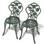 Set da Bistrot 3 pz in Alluminio Pressofuso Verde