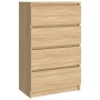 Credenza Rovere Sonoma 60x35x98,5 cm in Legno Multistrato