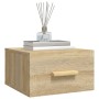 Comodini a Muro 2 pz Rovere Sonoma 35x35x20 cm