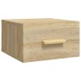 Comodini a Muro 2 pz Rovere Sonoma 35x35x20 cm