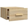 Comodini a Muro 2 pz Rovere Sonoma 35x35x20 cm
