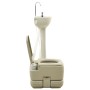 Set WC Portatile da Campeggio 10+10L Lavandino 20L Grigio