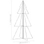 Albero di Natale a Cono 300 LED per Interni Esterni 120x220 cm