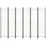 Paravento a 6 Pannelli Bianco 240x180 cm