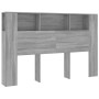 Testiera con Scomparti Grigio Sonoma 160x18,5x104,5 cm