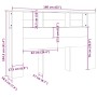 Testiera con Scomparti Grigio Sonoma 160x18,5x104,5 cm