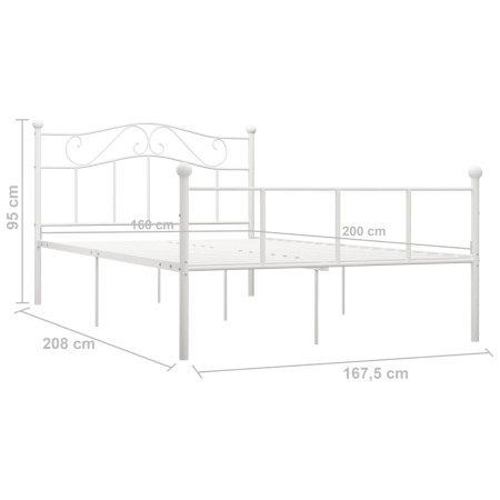 Giroletto Bianco in Metallo 160x200 cm