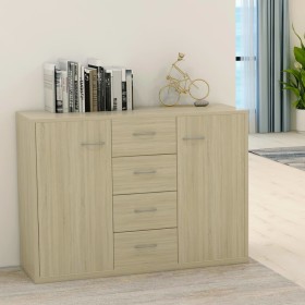 Credenza Rovere Sonoma 88x30x65 cm in Legno Multistrato