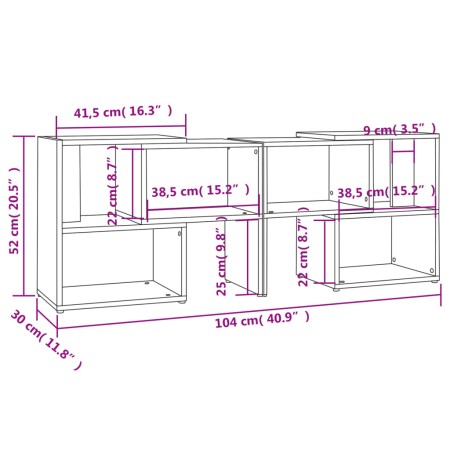 Mobile TV Nero 104x30x52 cm in Legno Multistrato