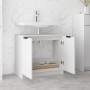 Armadietto da Bagno Bianco 64,5x33,5x59 cm in Legno Multistrato