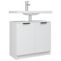 Armadietto da Bagno Bianco 64,5x33,5x59 cm in Legno Multistrato