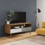 Mobile TV MOLDE Marrone 106x40x49 cm in Legno Massello di Pino