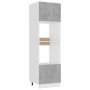 Mobile per Microonde Grigio Cemento 60x57x207 cm Multistrato