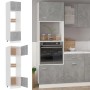 Mobile per Microonde Grigio Cemento 60x57x207 cm Multistrato